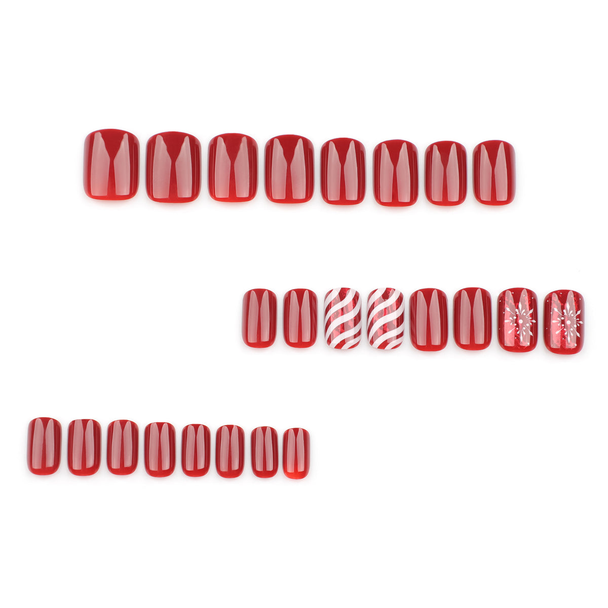 Red ribbon nails