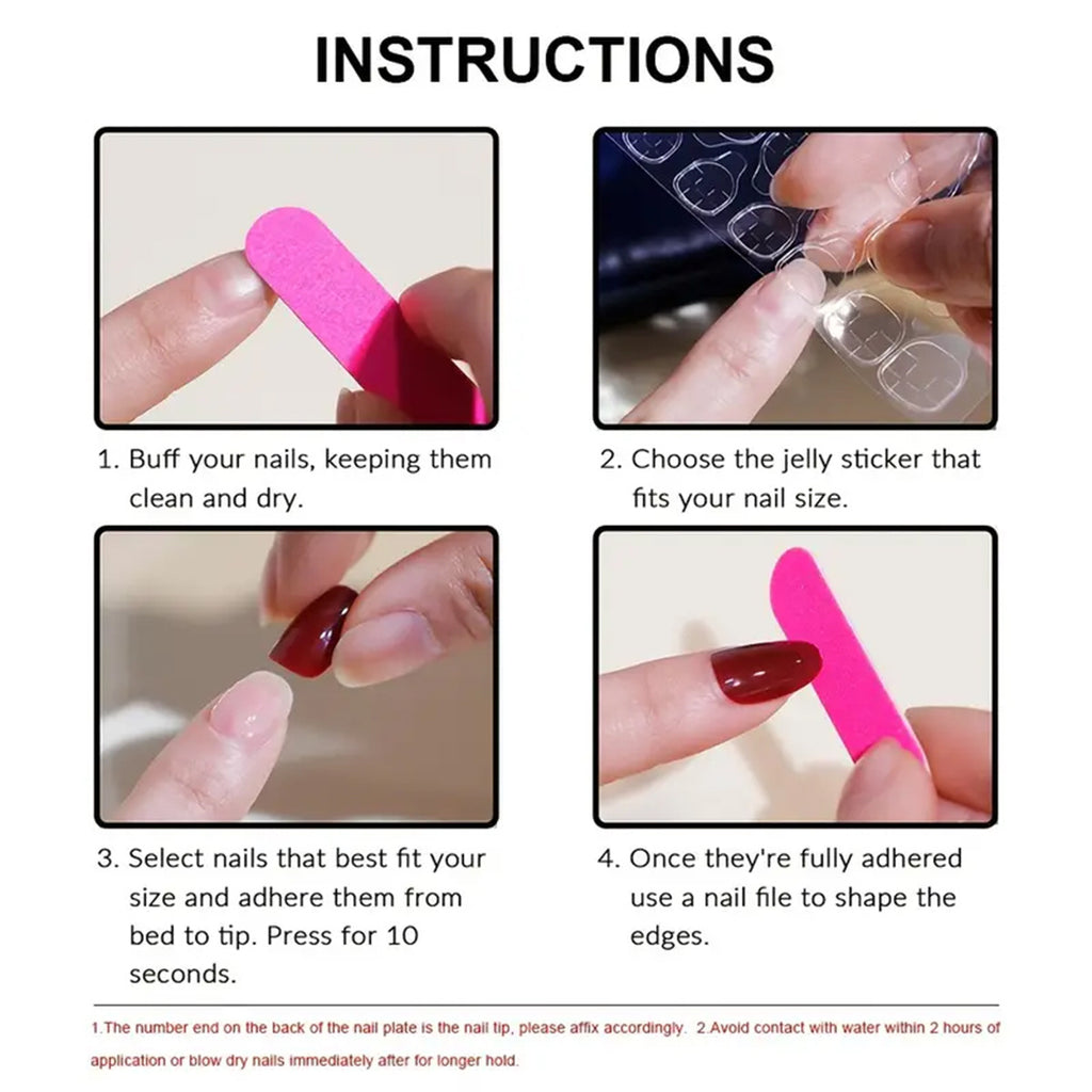 24pcs Short skin color fashion nails