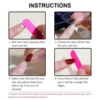 24pcs Short skin color fashion nails