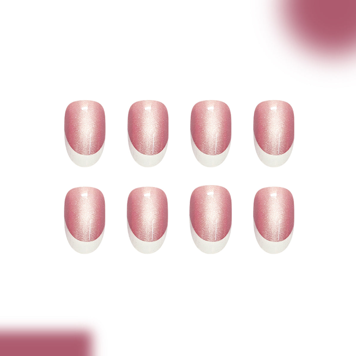 Pinkish-purple French nails