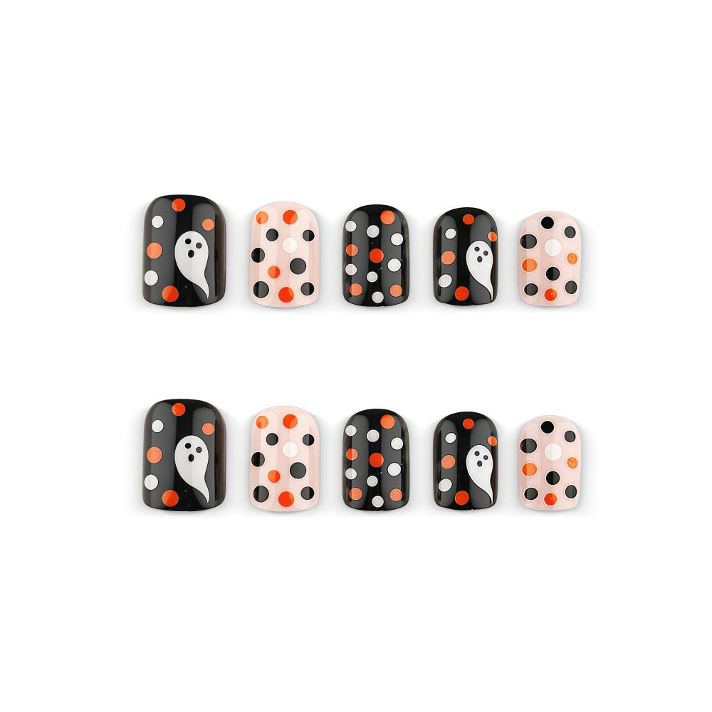 Ghostly dotted nails