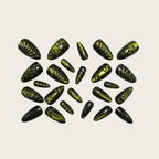 24pcs Green Sea Turtle Cat-eye Nails