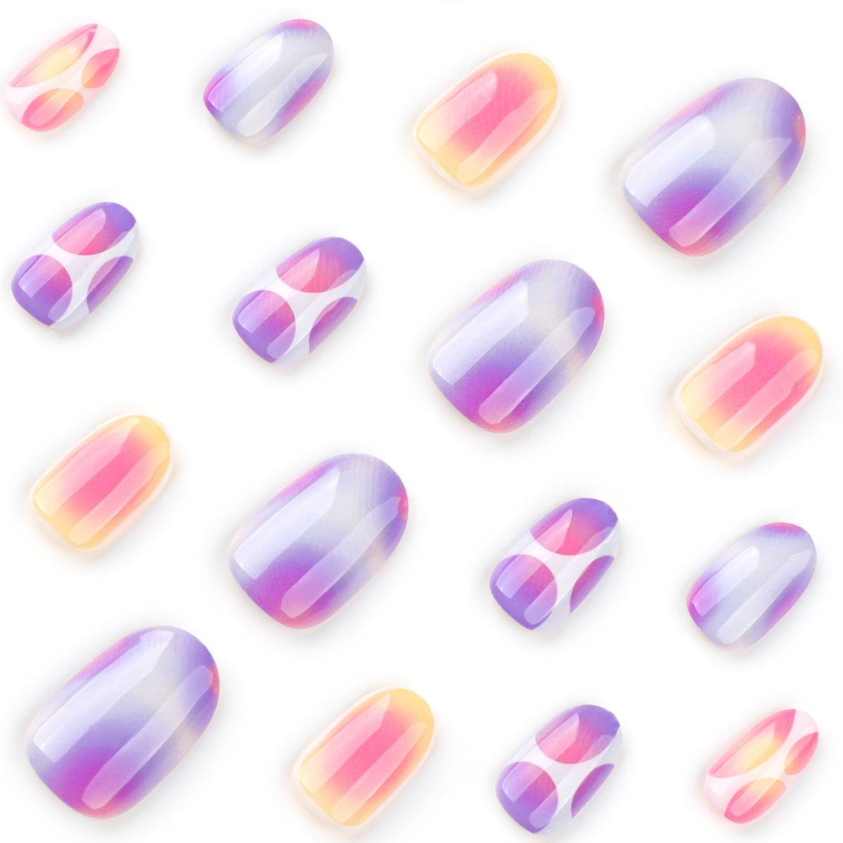 Dye rainbow nails