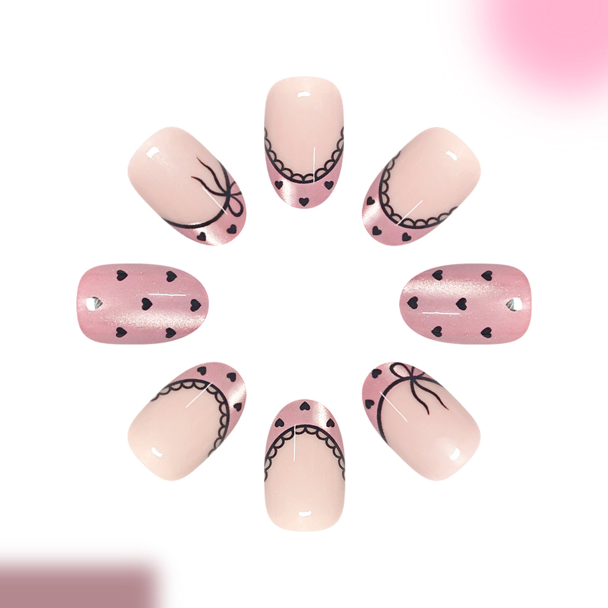 Lotus root starch French bow nails