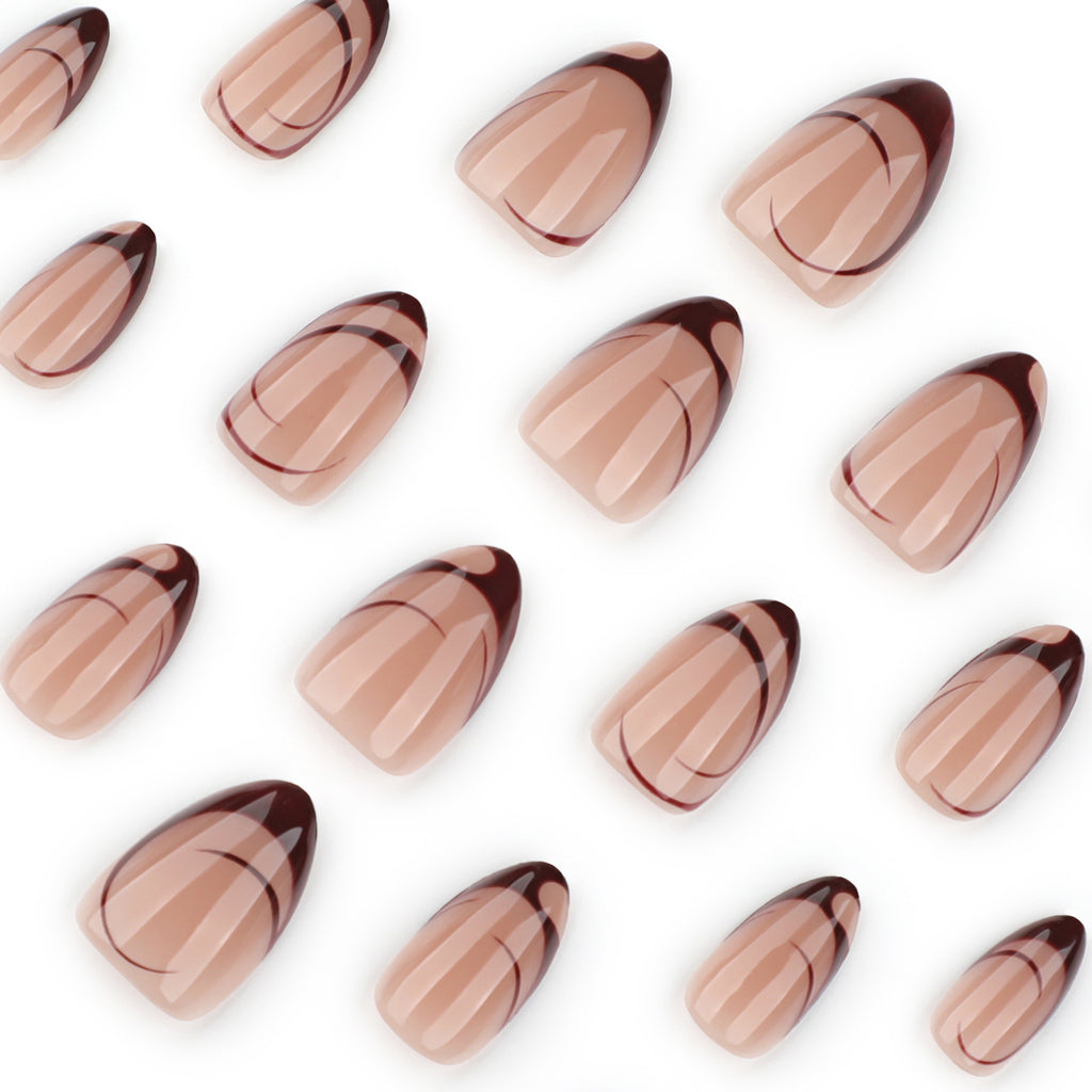 Autumn striped nails