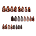 24pcs Leopard Maillard Fall&winter nails