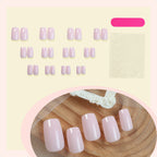 24pcs Long Pure pink color Nails