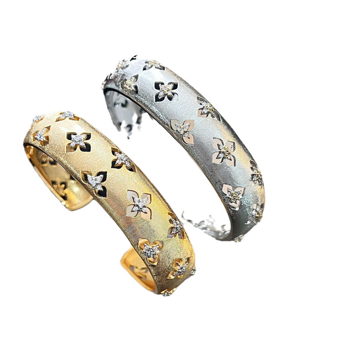 Two-color gold craftsmanship fabric finger ring, genuine gold electroplated earrings, necklace, bracelet, for women