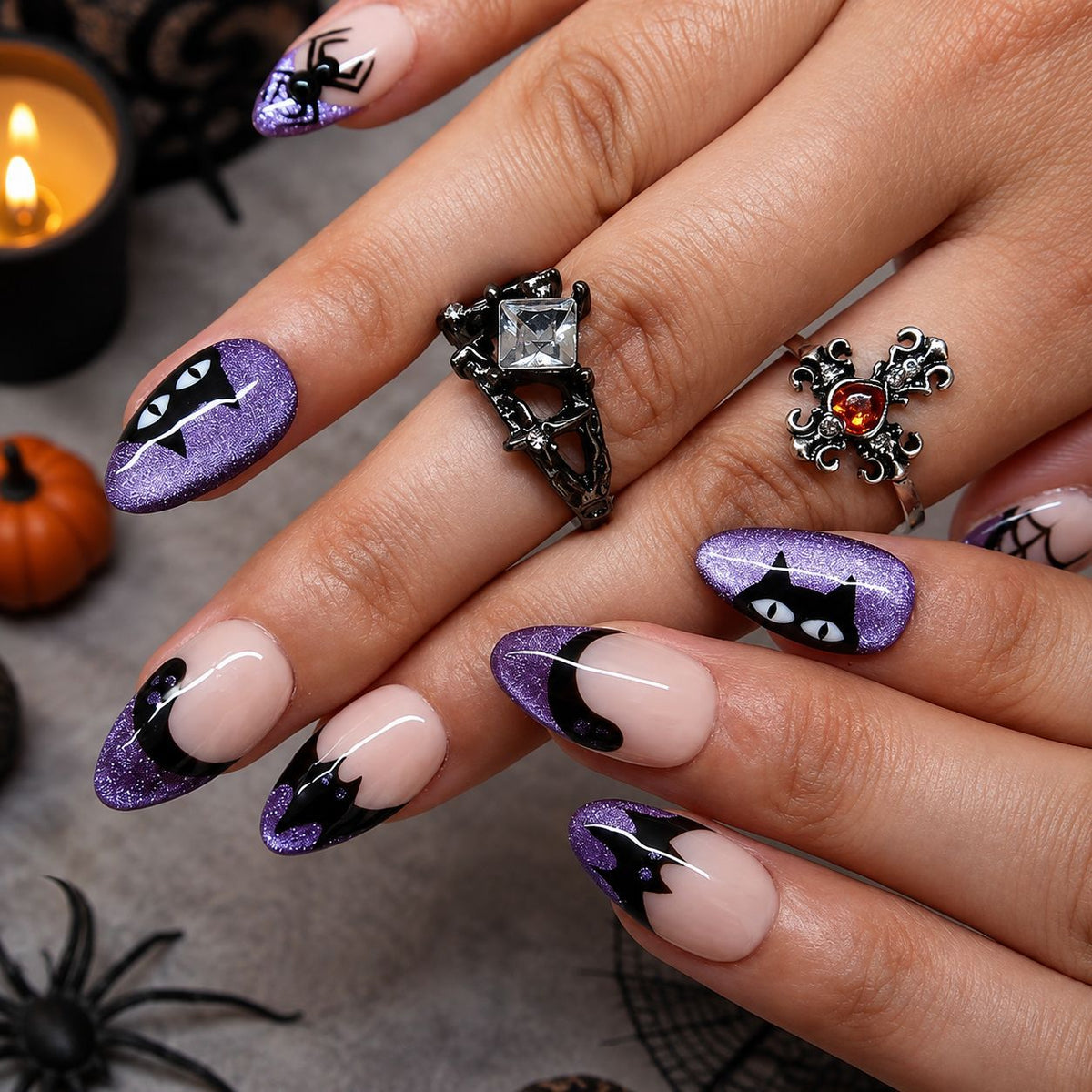 Purple devil nails