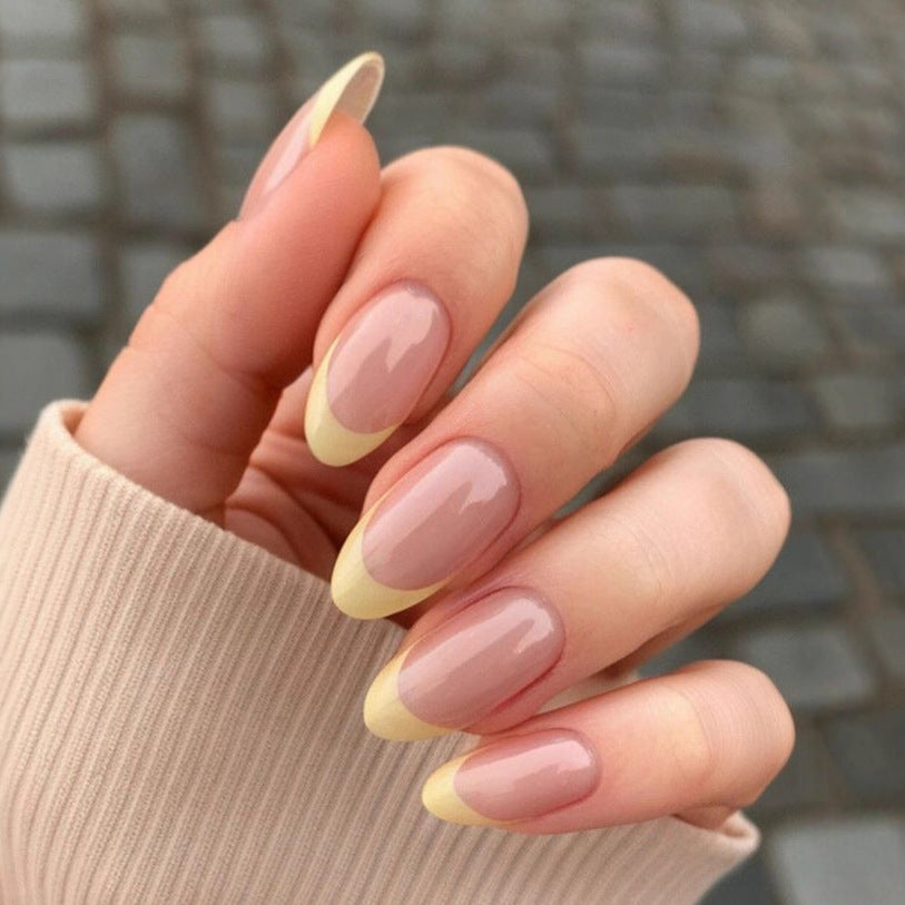 Yellow French Nails