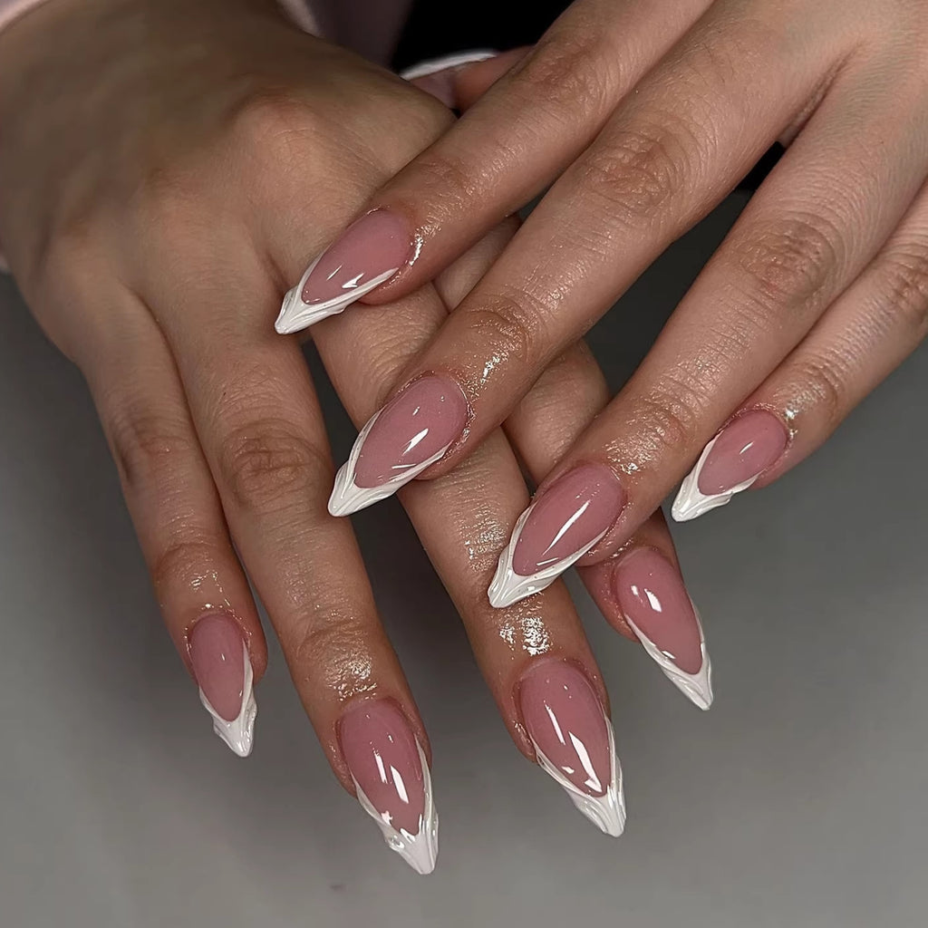 French-style white-edged nails