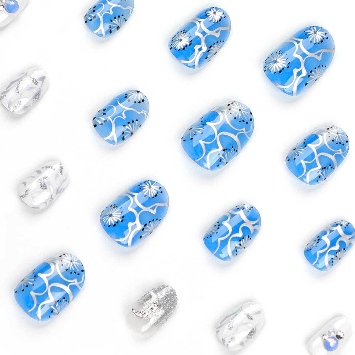 Blue mythic nails