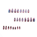 Blue-violet cat-eye nails