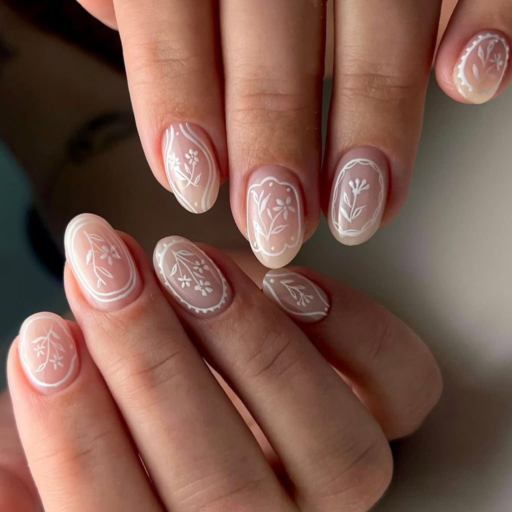Hand-painted garden nails