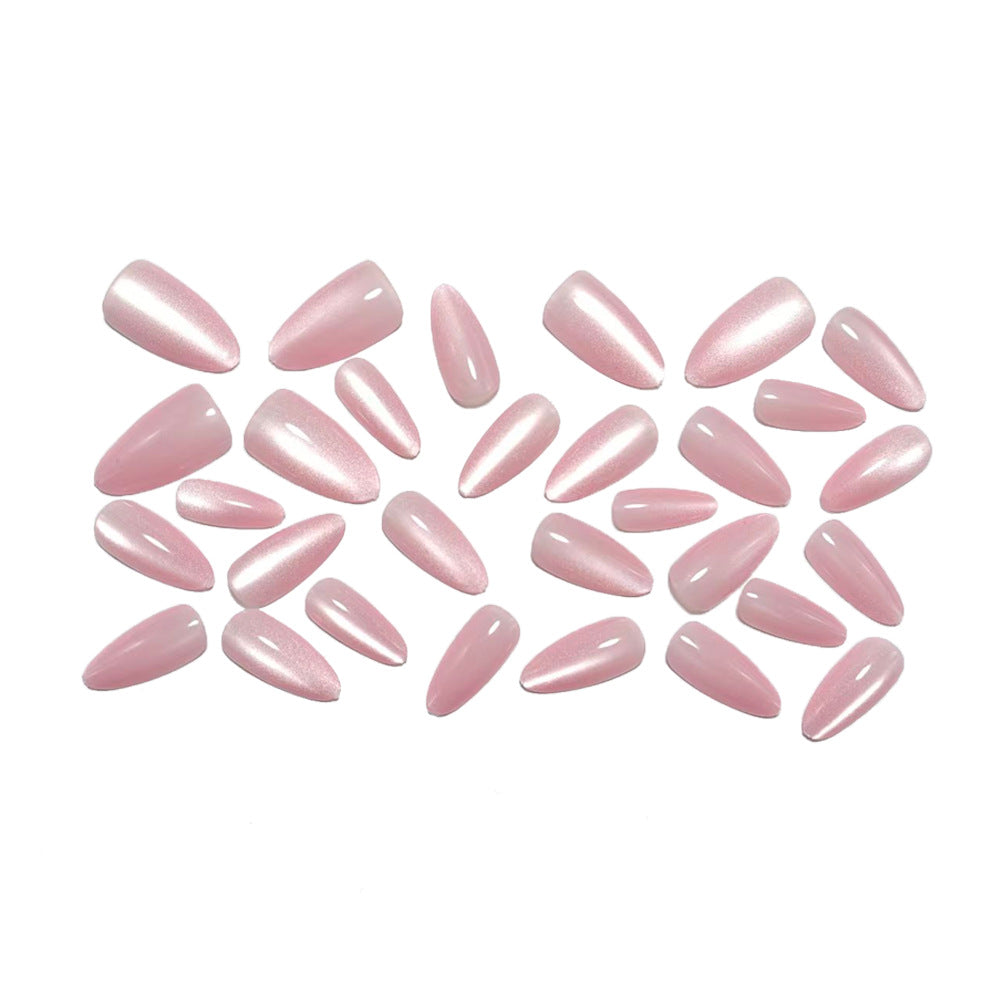 Peach pink nails