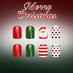 Christmas Set(4 pack) Glitter snowflake French Polka Dot Dress set of 96 pieces