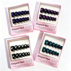 Designer French cat-eye nails