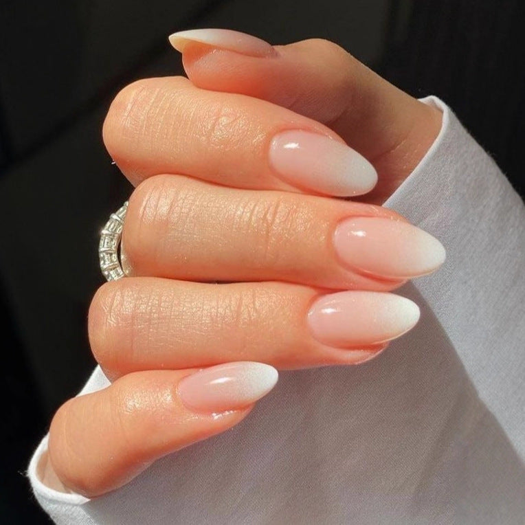Simple almond-shaped nails