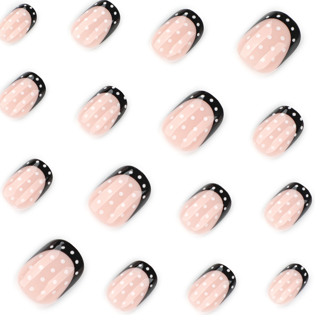Pearl polka dot milk nails