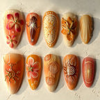 Gilded Sunflower Nails