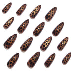Amber leopard print nails