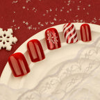 Red ribbon nails
