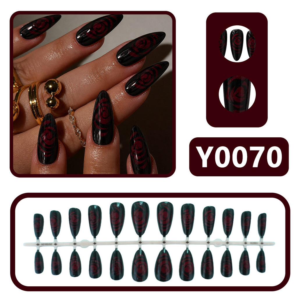 Night Rose nails