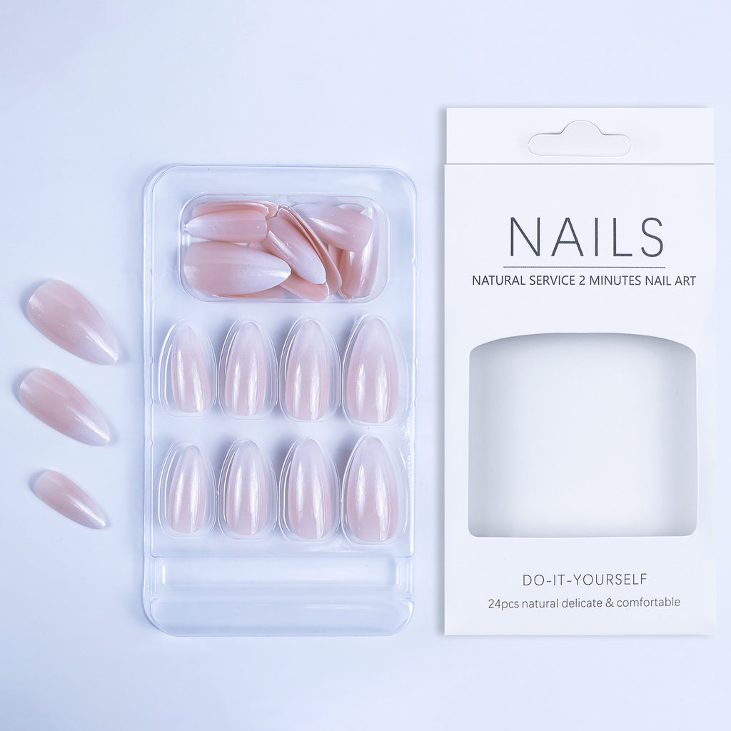 Simple almond-shaped nails