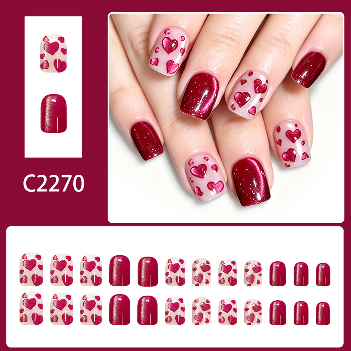 Love Valentine's Day nails
