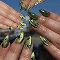 Olive green nails