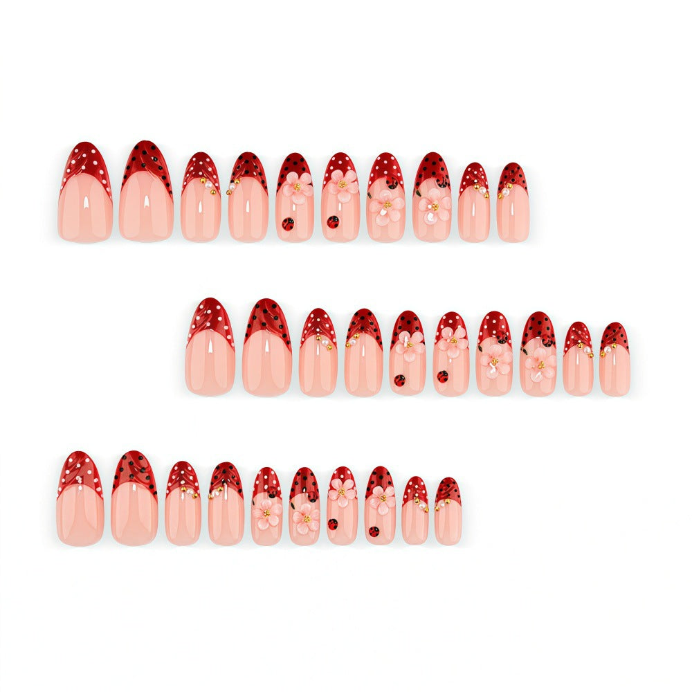 Seven-spotted ladybug nail polish