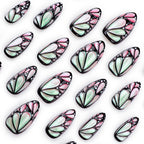 Pearlescent powder gradient nails