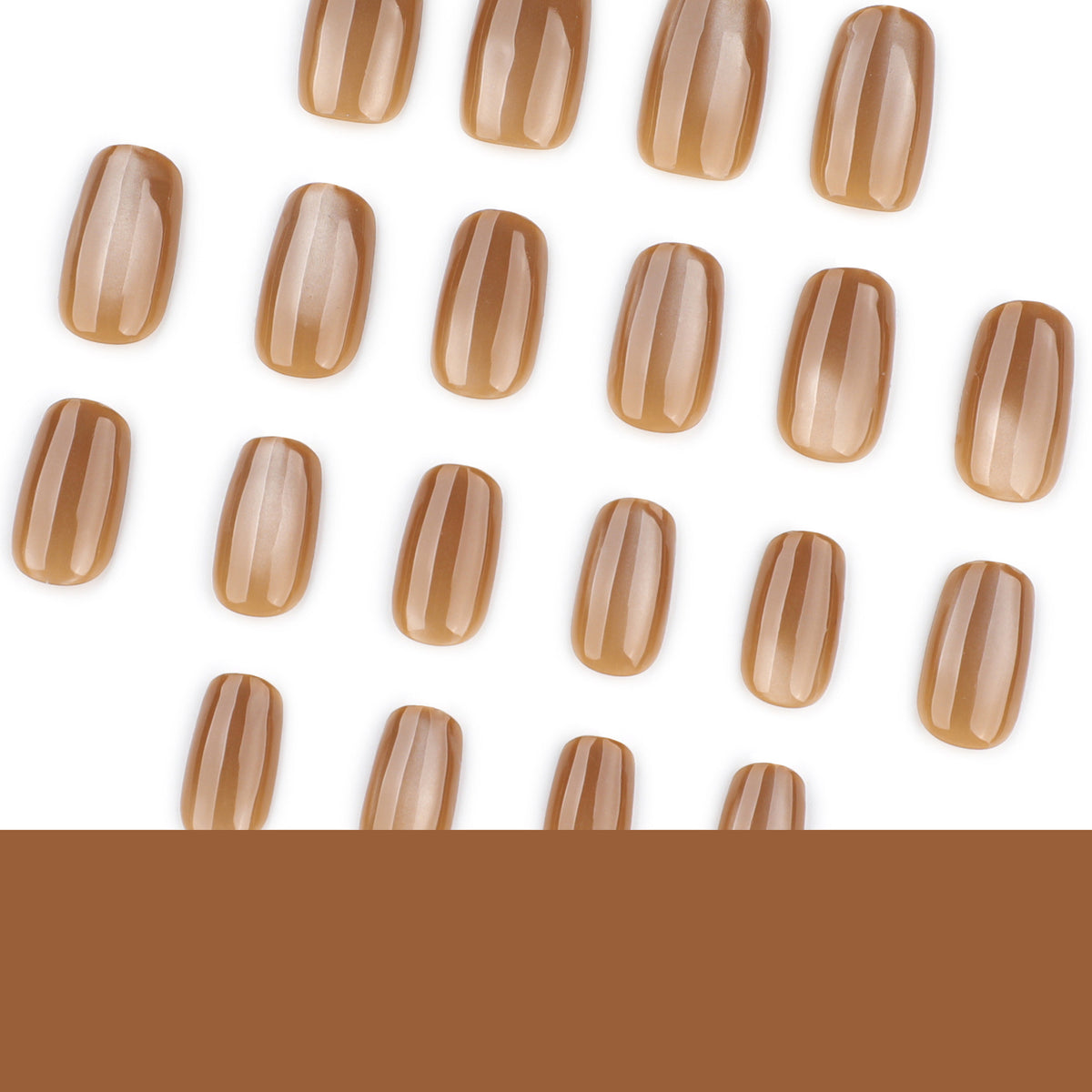 Orange-yellow cat's eye nails