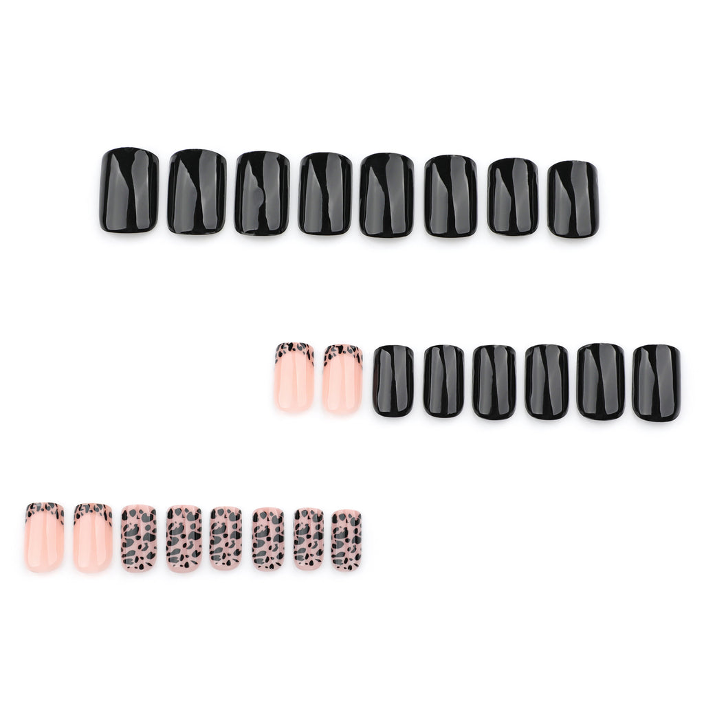 French leopard print manicure