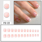 24pcs French style short&simple Design nails