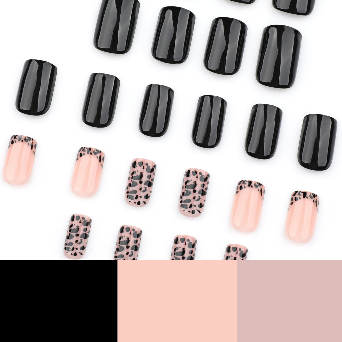 French leopard print manicure
