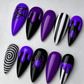 Purple-black spider nails