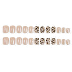 Crystal leopard print nails