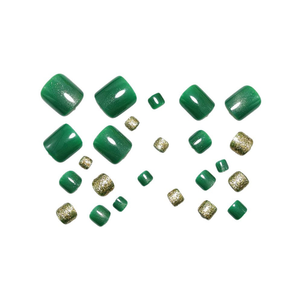 Green tourmaline cat's eye Nails