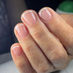 24pcs Short Square French White lines Nails