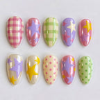Dopamine Star Acrylic Nails