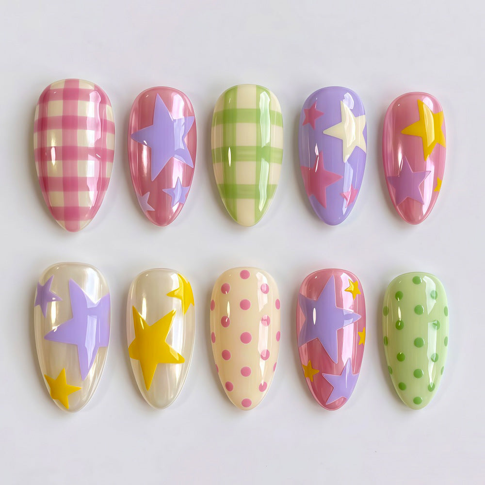 Dopamine Star Acrylic Nails