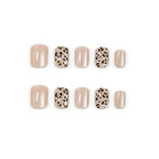 Crystal leopard print nails