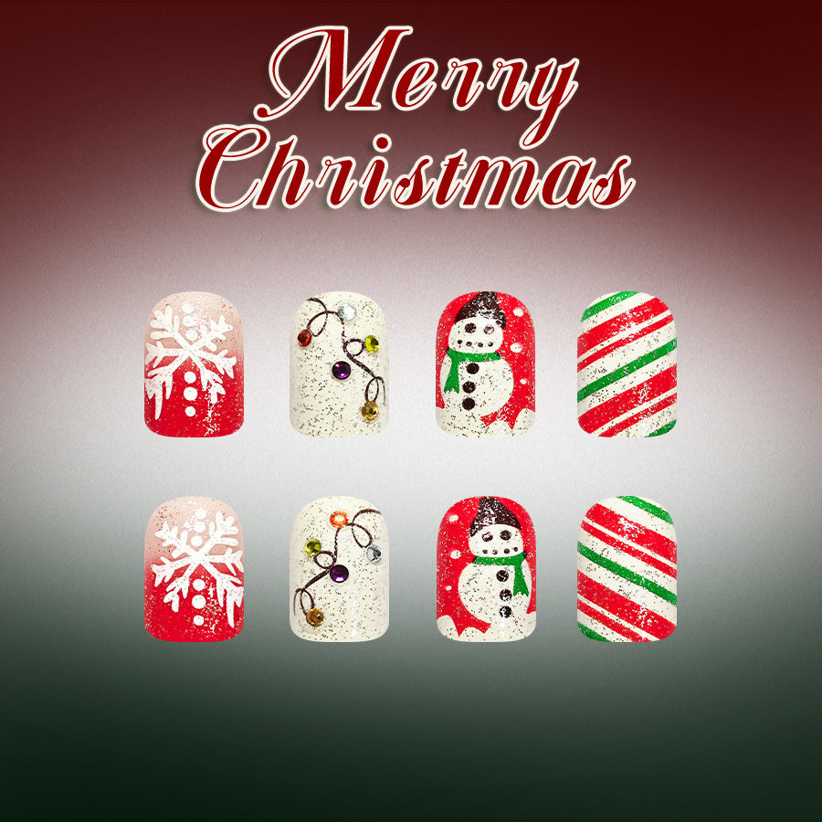 Christmas Set(4 pack) red and green striped white snowflake wearing armor set of 96 pieces