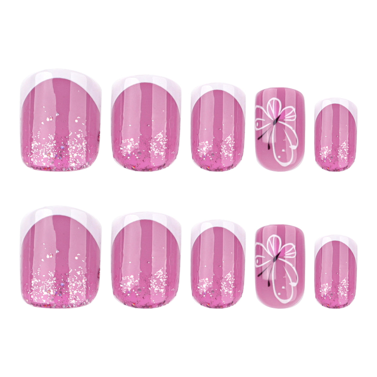 Butterfly French nails