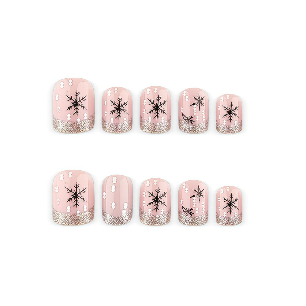 Winter French-style Nails