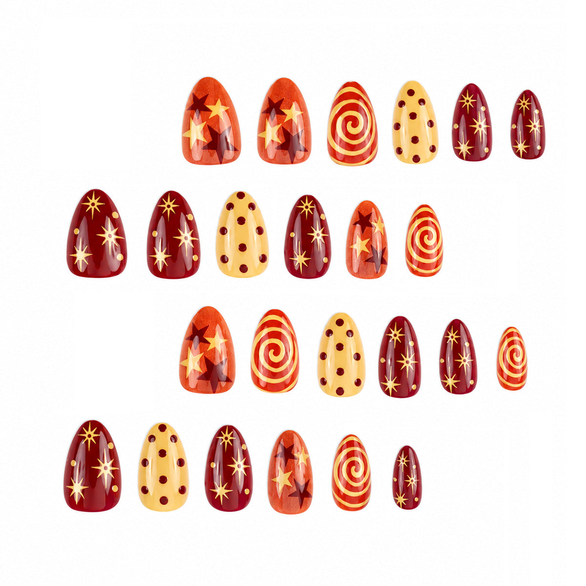 Tangerine star nails