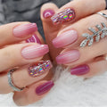 Lavender glitter nails