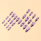 Gradient black bat nails