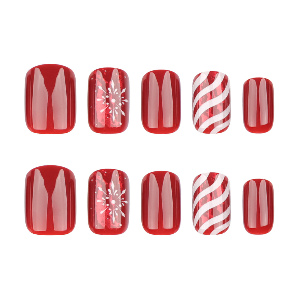Red ribbon nails